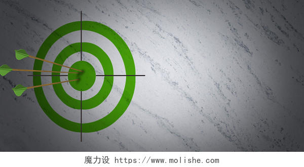 绿色灰色墙壁飞镖靶盘简约怀旧场景抽象目标靶心展板背景